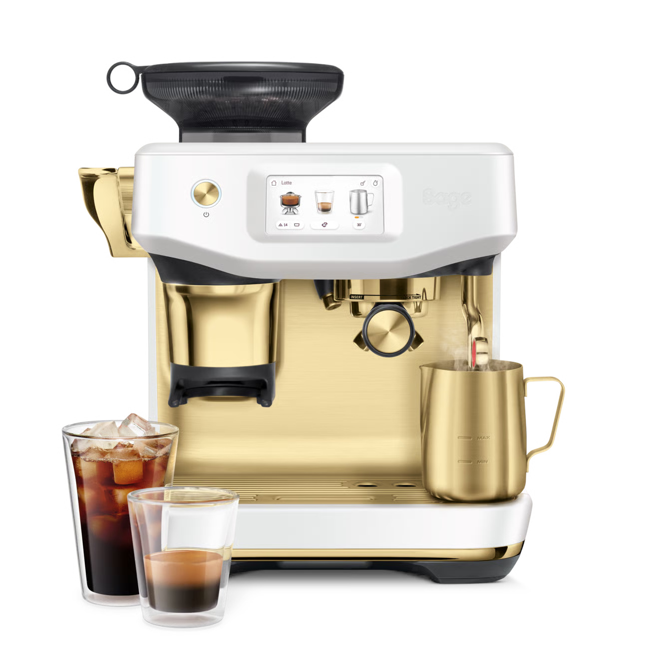 Used - like new: SageBarista Touch Impress Cold Brew SES882 Gold