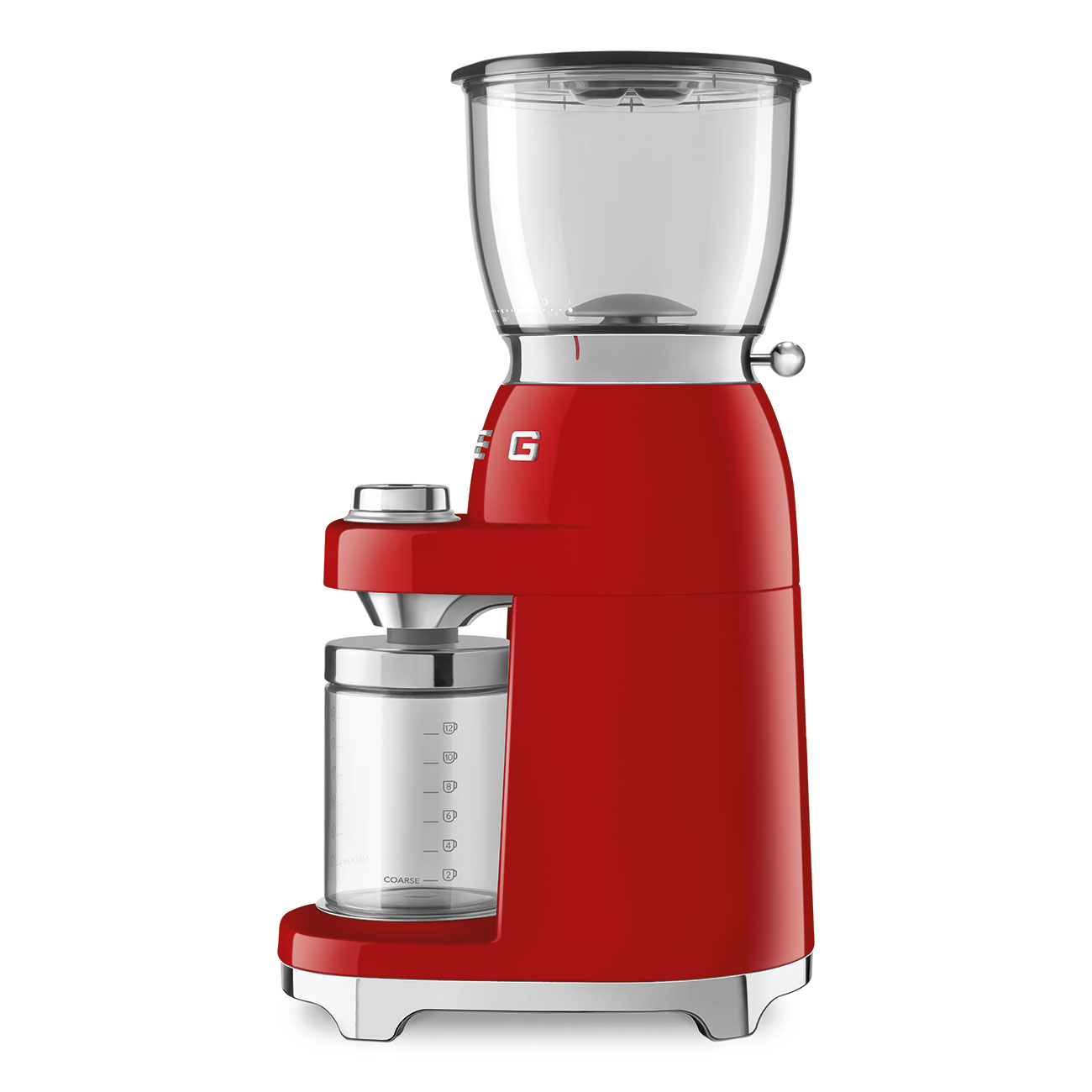 Leichte Gebrauchsspuren: SMEG Kaffeemühle rot 50's Style