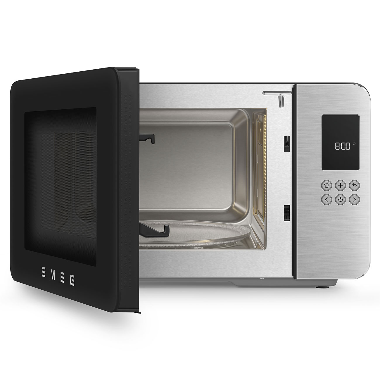 Gebraucht-Wie Neu: SMEG 50's Mikrowelle-Grill MOC01BLM Schwarz