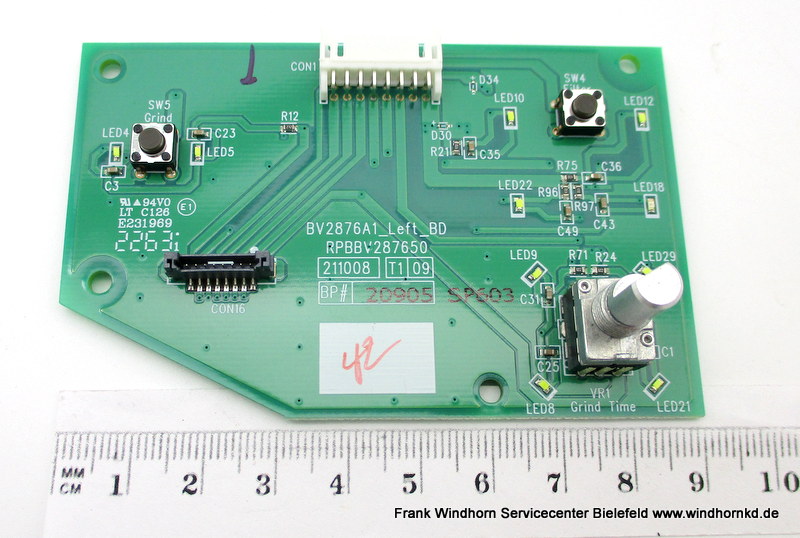 PCB Hauptplatine links SES876