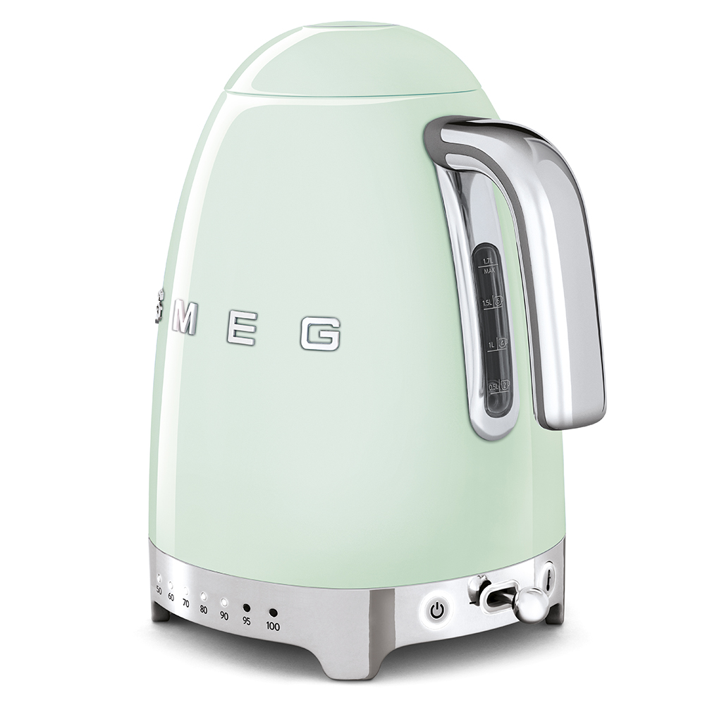 Leichte Gebrauchsspuren:SMEG Wasserkocher pastellgrün KLF04PG