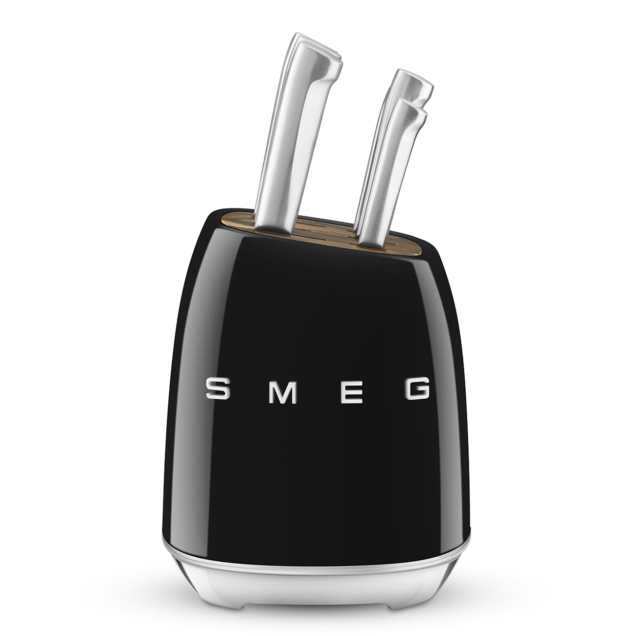 Leichte Gebrauchsspuren: SMEG KBSF02BL Messerblock 50's schwarz