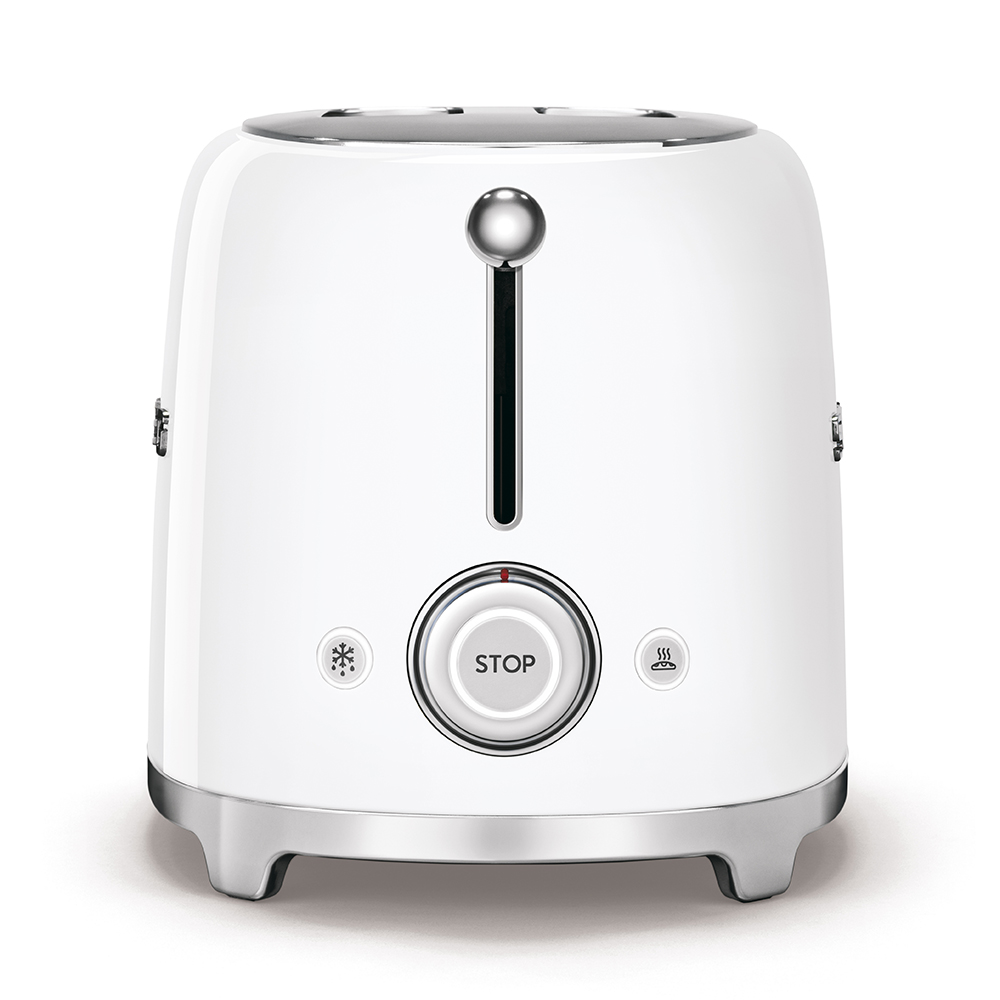 Slight signs of wear: SMEG 2-slice toaster, white glossy