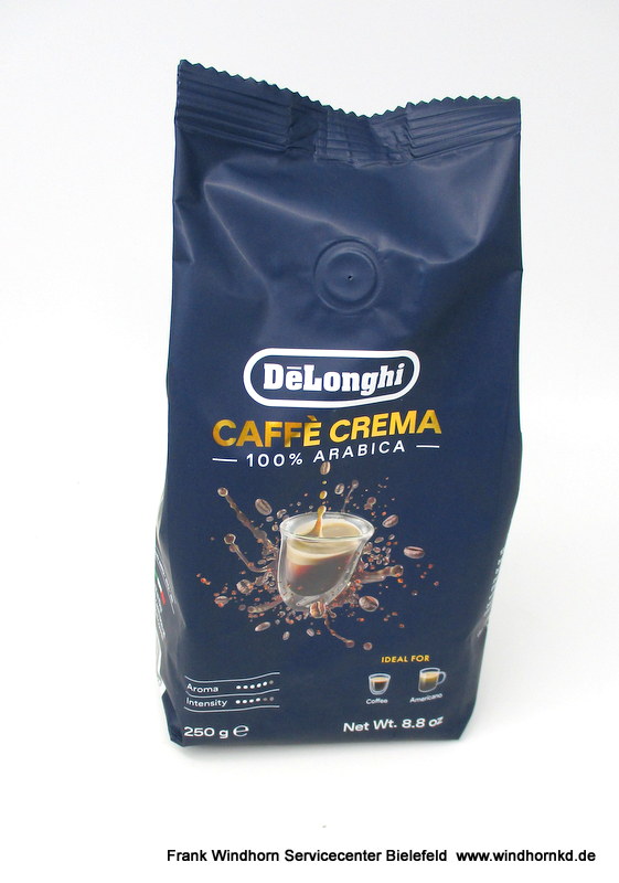 De'Longhi Caffè Crema Kaffeebohnen, 100 % Arabica, 250 g