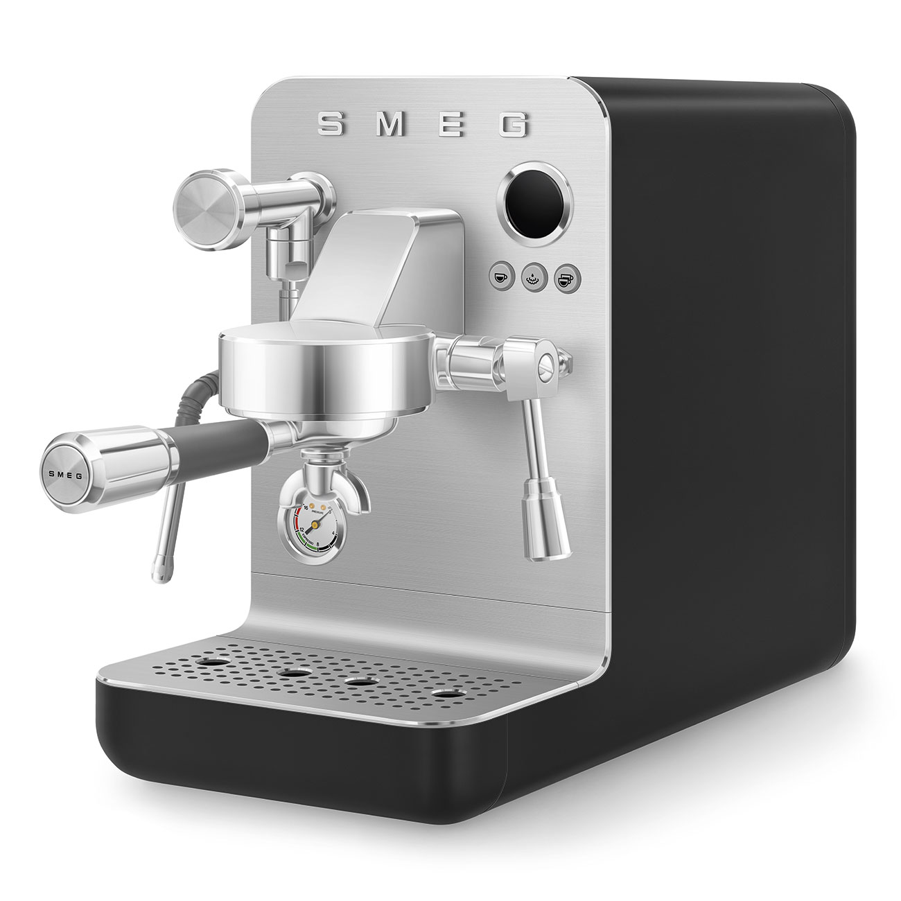 Deutliche Gebrauchsspuren: Espressomaschine EMC02BL Schwarz