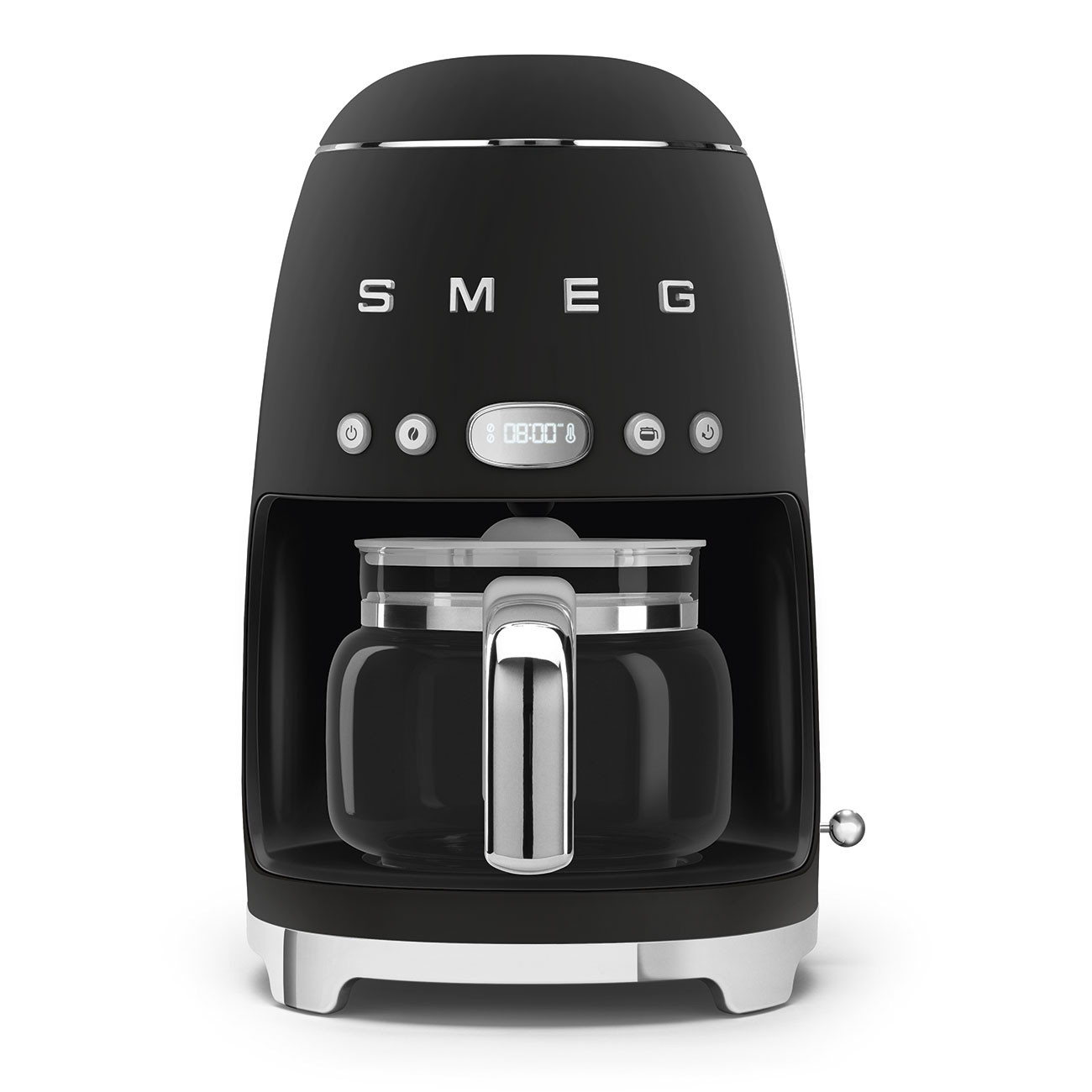 Leichte Gebrauchsspuren:Smeg Filtermaschine schwarz DCF02BLM