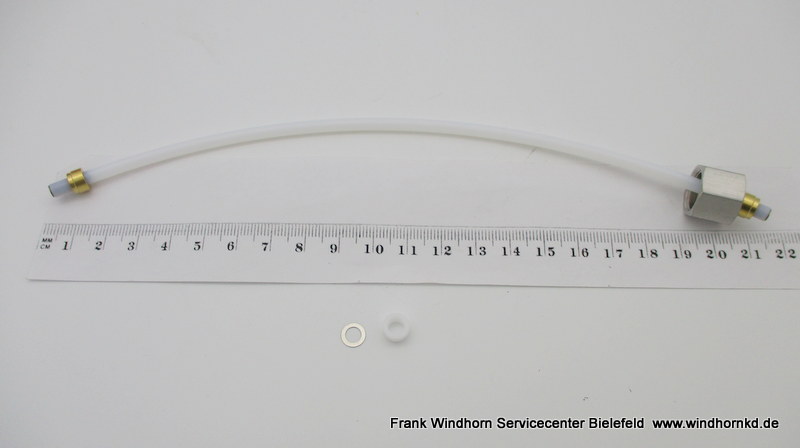 Tube from the coffee boiler to the brewing head