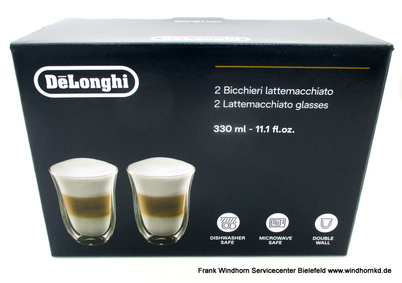 De’Longhi 2er-Set Doppelwandige Thermogläser 330ml – Cold Brew