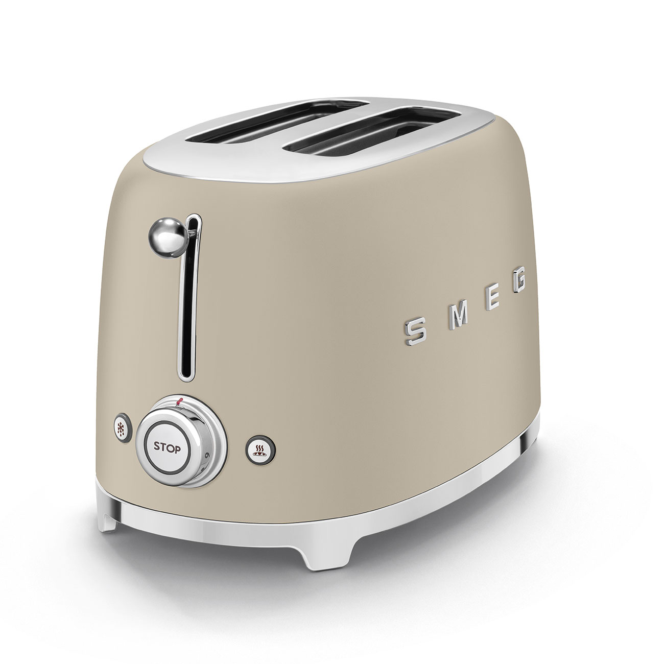 Slight signs of wear: SMEG 2-slice toaster, moonshine matte
