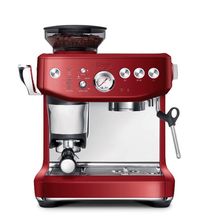 Deutliche Gebrauchsspuren: Barista Express Impress Rot SES876RVC