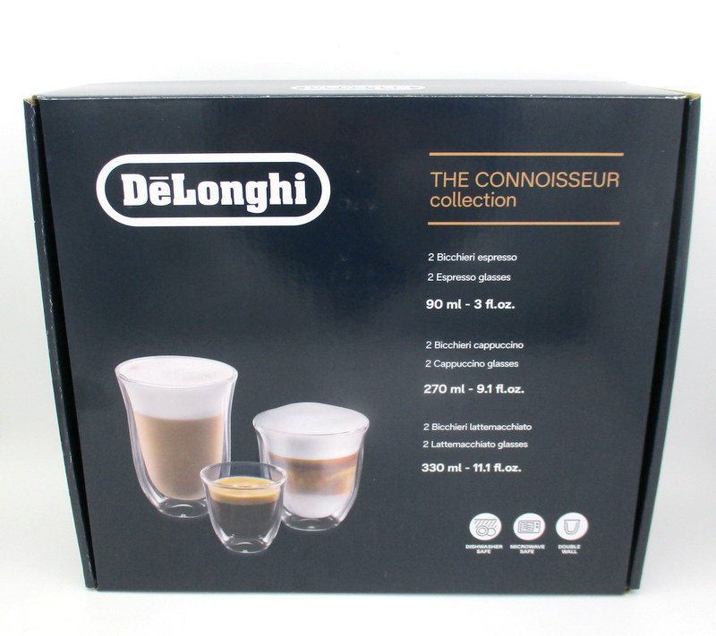 DeLonghi 5513284451 Espresso Thermogläser aus Borosilikatglas 6x