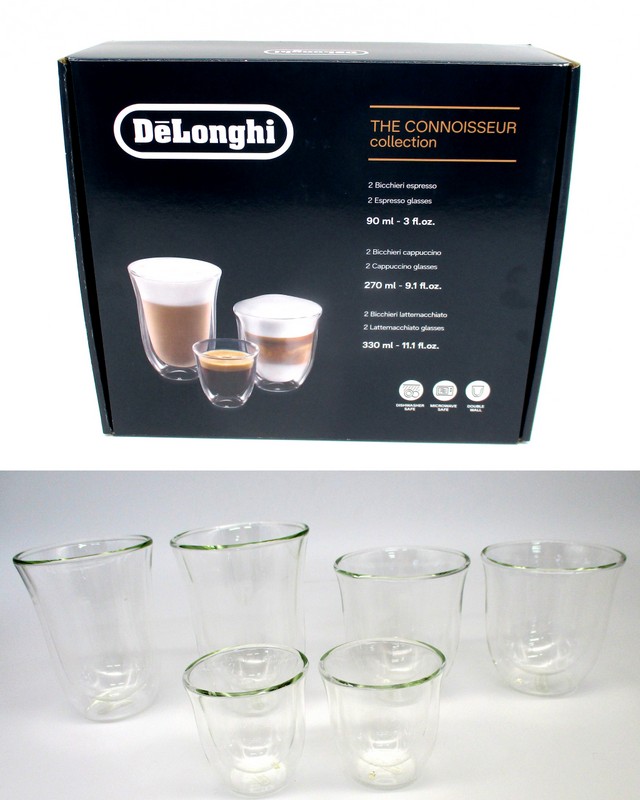 DeLonghi 5513284451 Espresso Thermogläser aus Borosilikatglas 6x