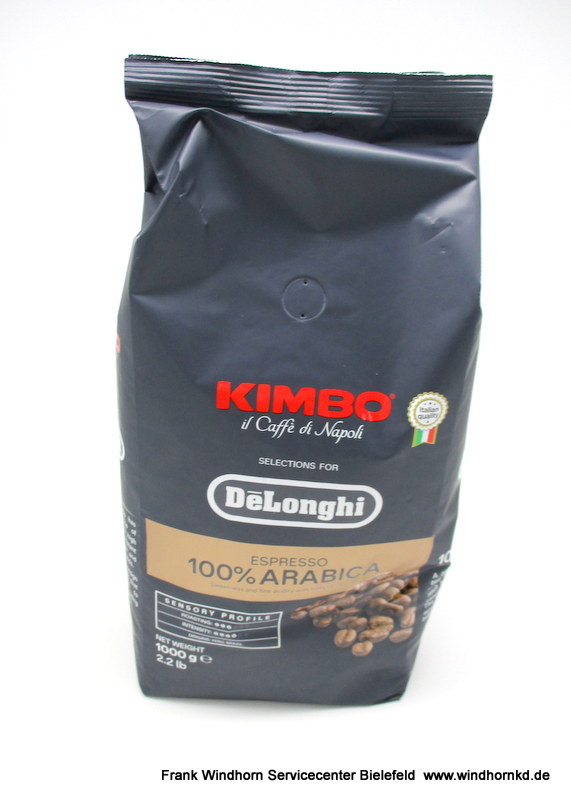 De'Longhi Kimbo Kaffeebohnen, 100 % Arabica, 1 kg