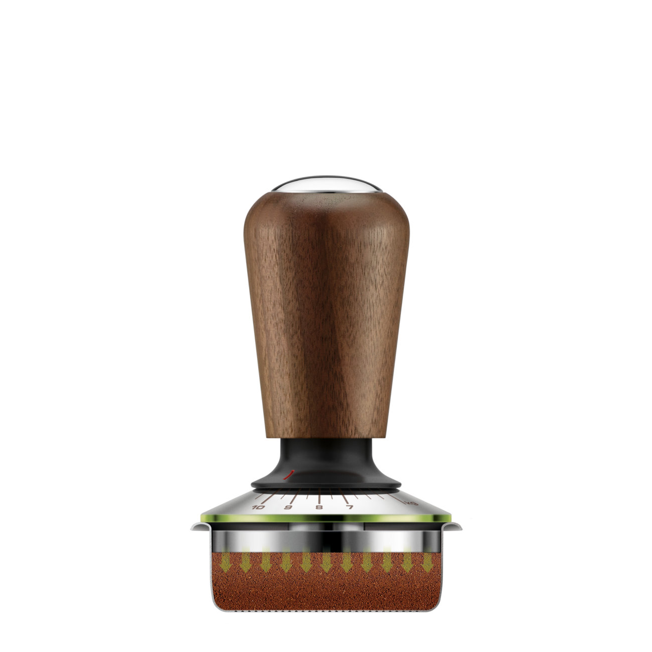 SAGE the Force Gauge Tamper 54mm Walnut Brown