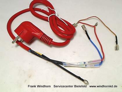 Geräteschnur / rot + Sicherung