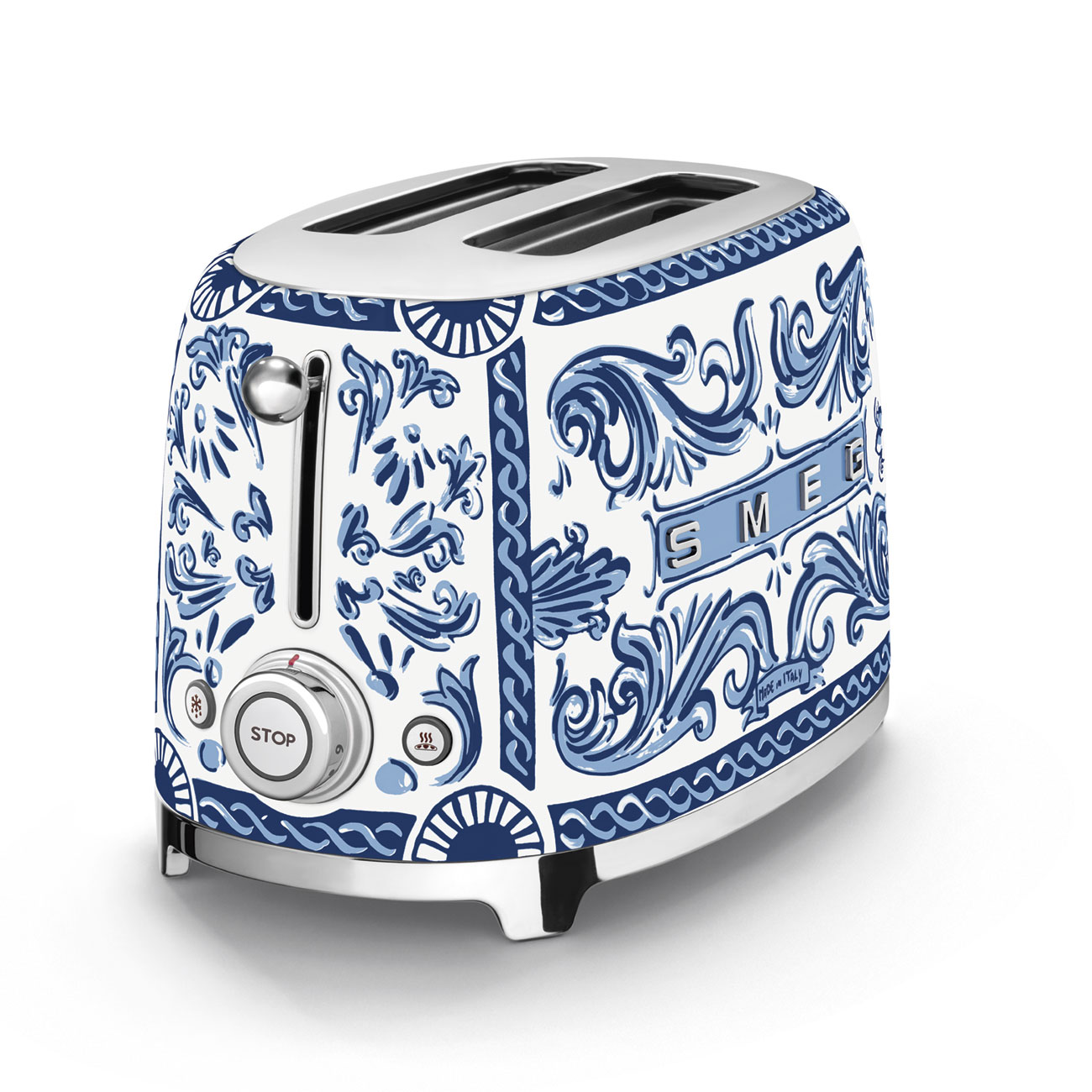 Deutliche Gebrauchsspuren:SMEG Toaster TSF01 D&G Mediterraneo