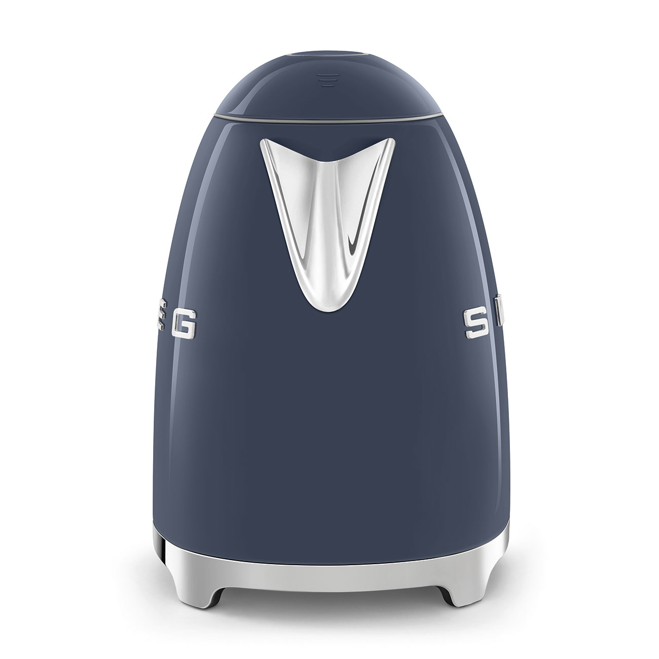 Slight signs of wear: SMEG kettle, navy blue